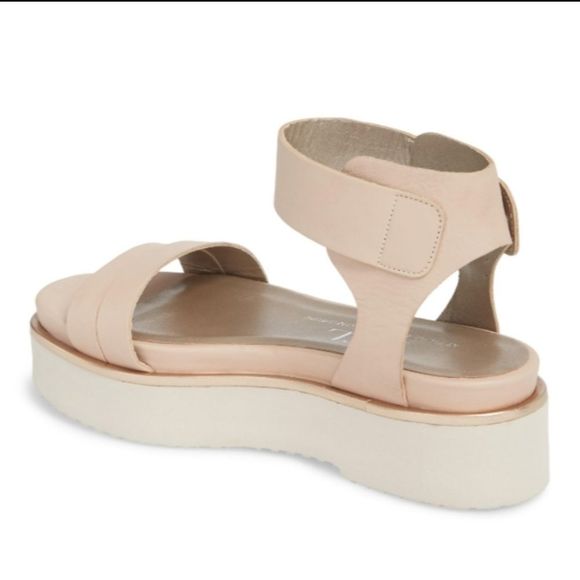Beautiful buttery soft blush pink leather AGL platform sandals sz 37.5 (US 7.5) - Picture 2 of 13
